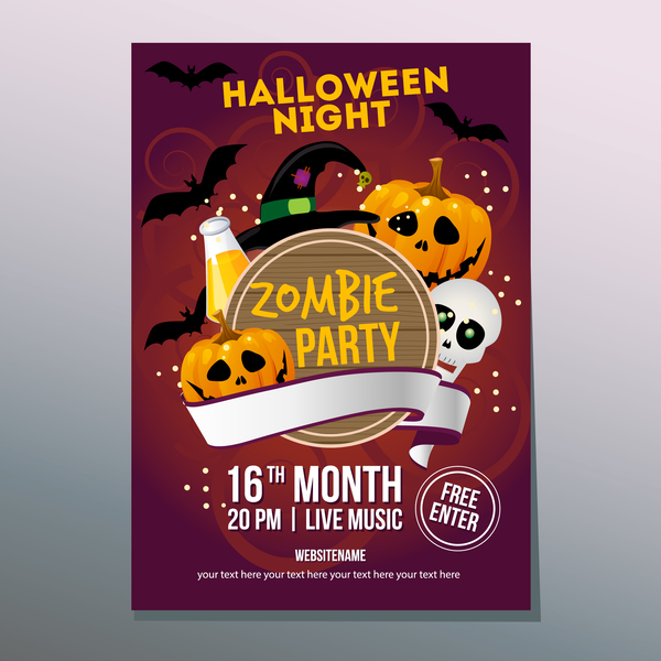 poster night halloween 2017 