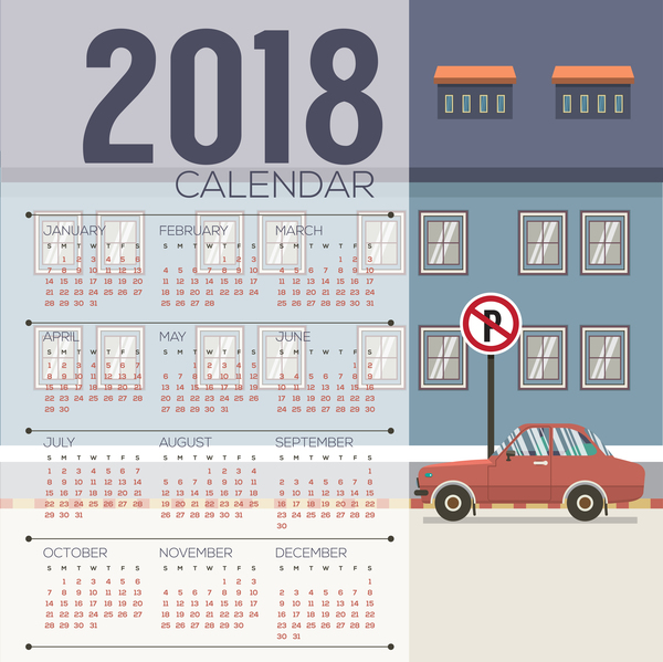 city calendar 2018  
