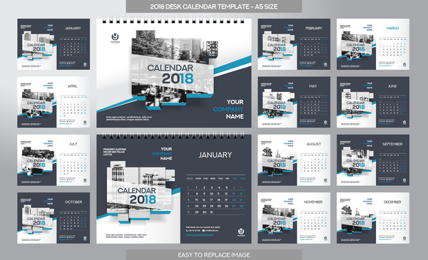 desk calendar 2018 