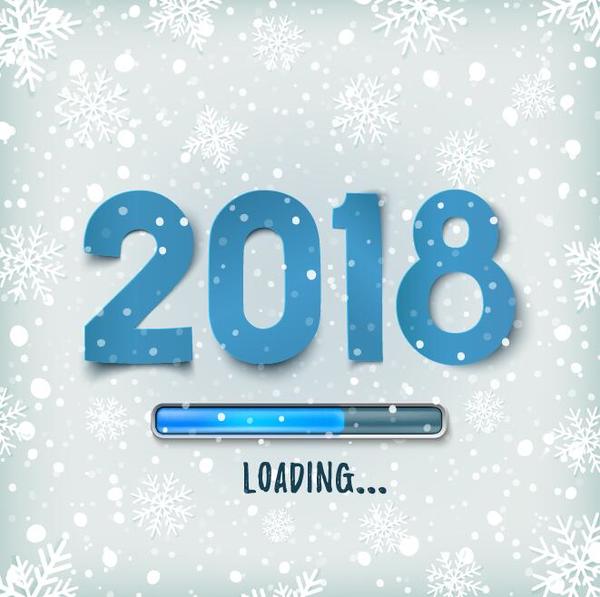 year new loading button 2018 