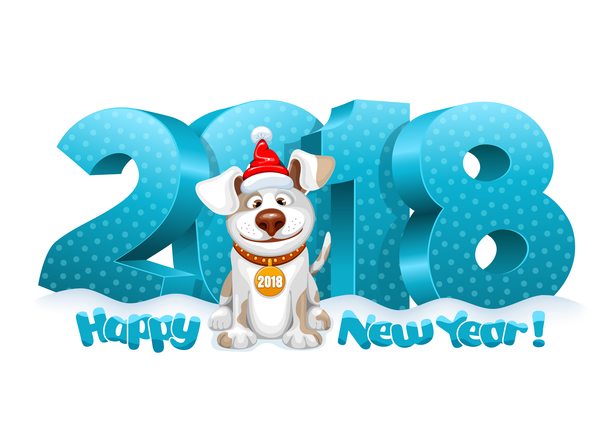 year new dog 2018 