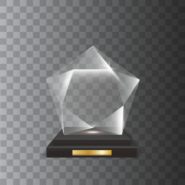 trophy glass five-pointed award acrylic 