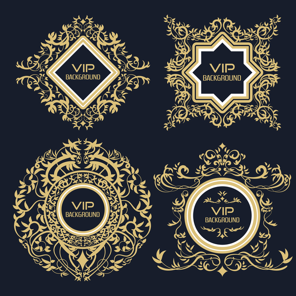 vip labels golden 