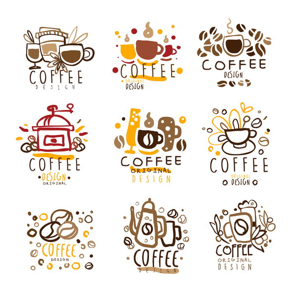 logos hand drawn coffee 