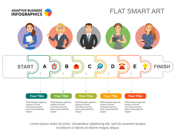 infographic flat business adaptive 