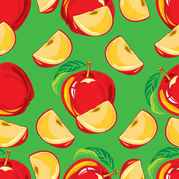 seamless red pattern apple 