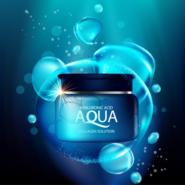 solution poster collagen blue aqua 