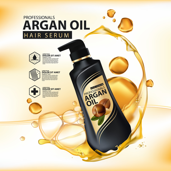 serum poster oil hair argan 