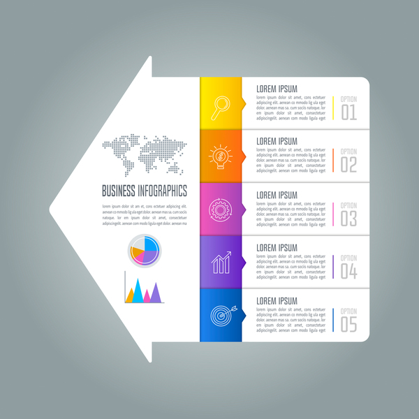 infographic business arrow 