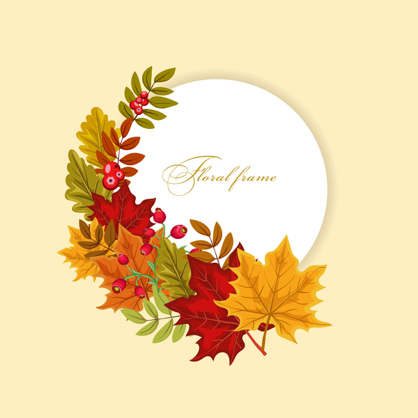 frame flower card autumn 