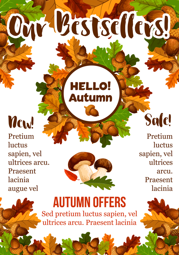 poster offer mushroom autumn 
