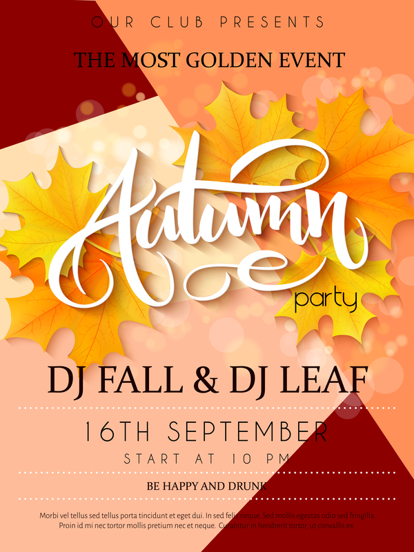 party flyer autumn 