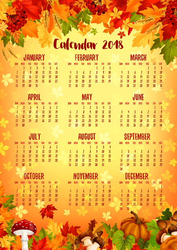 styles calendar autumn 2018 
