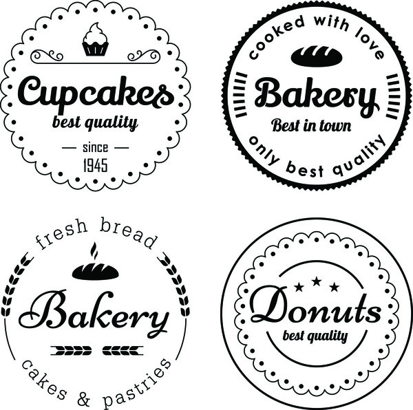 labels cupcake circles bakery 