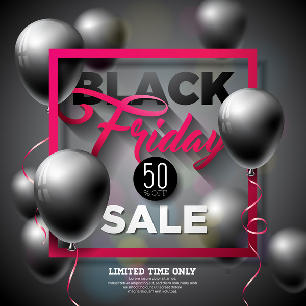 sale friday black balloons 