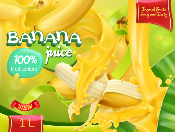 poster juice banana 