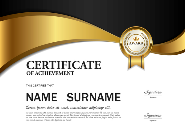 golden certificate black 