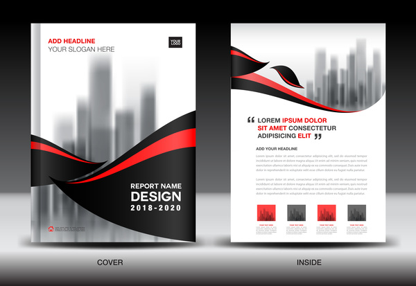 report red cover brochure black Annual 