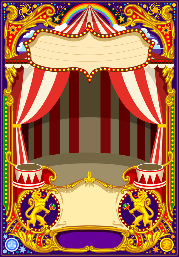 Blank carnival poster template vectors 02 WeLoveSoLo