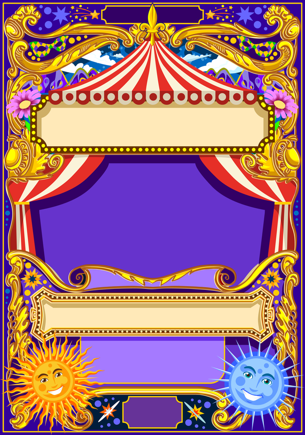 Blank carnival poster template vectors 05 WeLoveSoLo