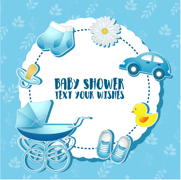 shower cards blue baby 