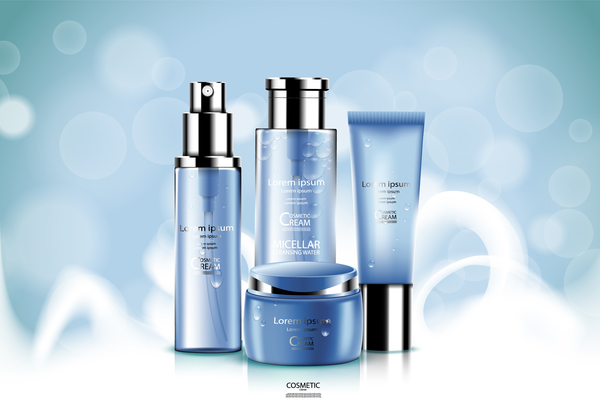 poster cosmetic blurs blue adv 