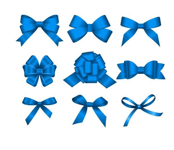 ribbon bows blue 