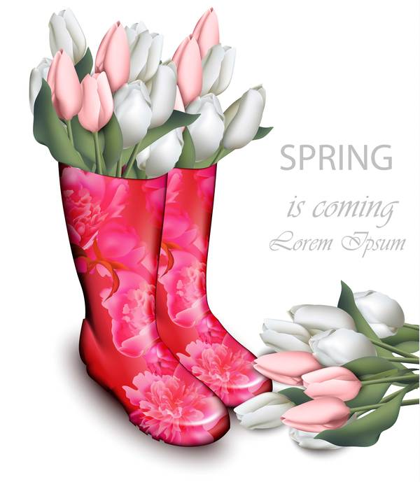 spring flower boots 