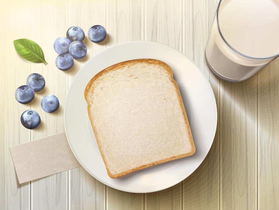 milk bread blueberry 