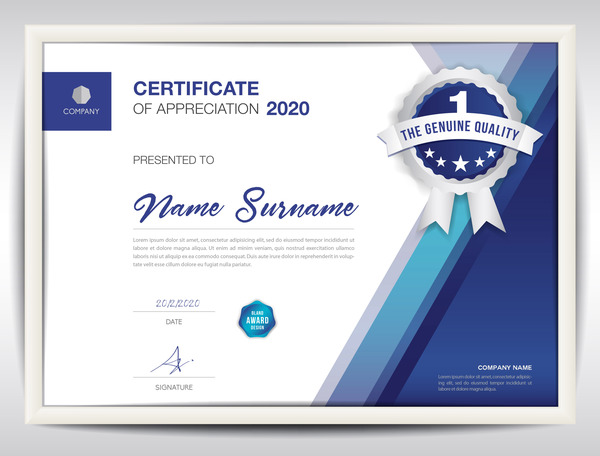 template creative certificate business 