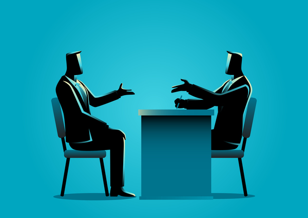 silhouette Job Interview businessman 
