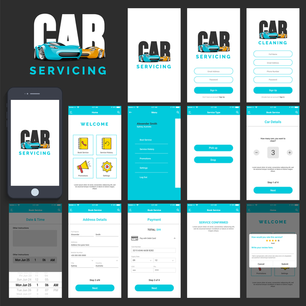 servicing car app 