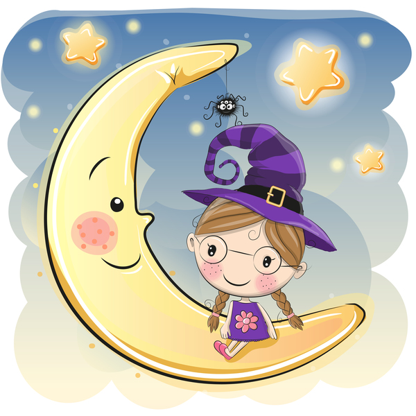 moon halloween cartoon 