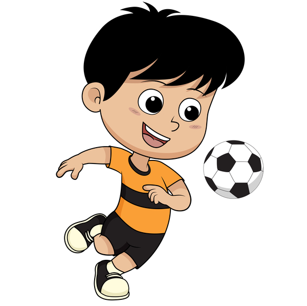 Download Cartoon kid with soccer vectors 02 - WeLoveSoLo