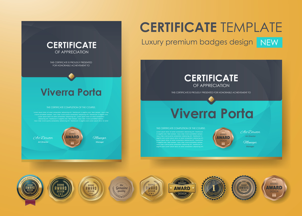 premium luxury certificate badges 