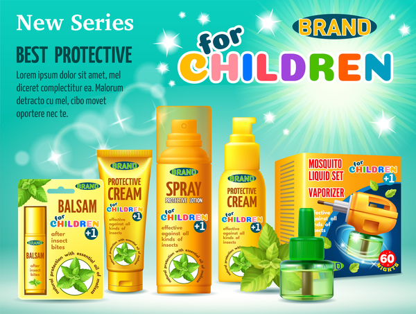 poster cosmetic children brand 