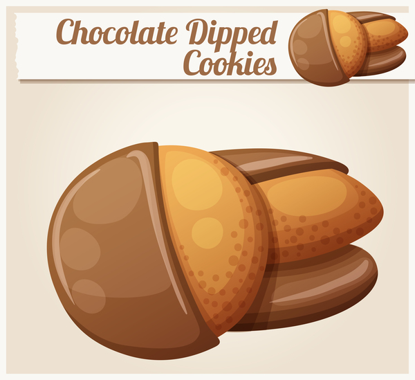 dipped cookies chocolate 