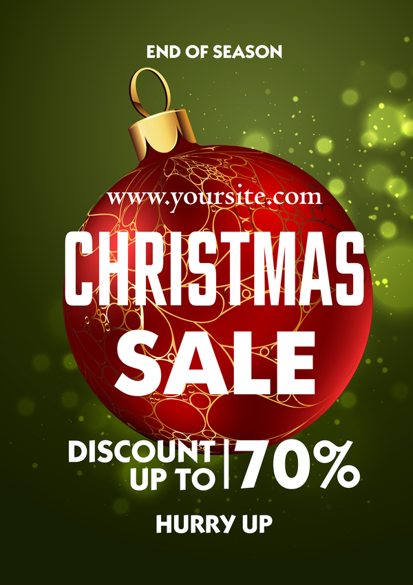 sale poster discount christmas 