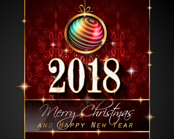 year vintage new christmas balls 2018 