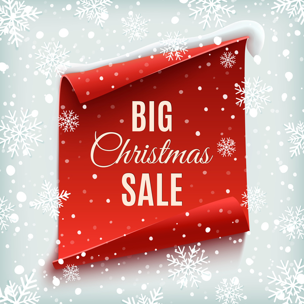 snow sale red paper christmas big 