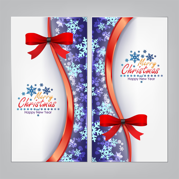 Christmas bows banners design vector 11 - WeLoveSoLo