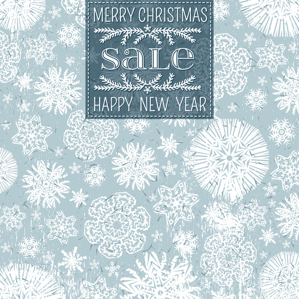 snowflake seamless sale pattern holiday christmas 