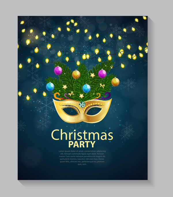 party flyer cover christmas brochure 