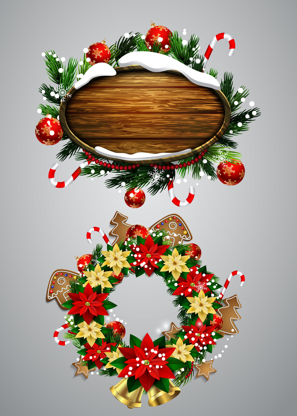 wreaths wooden labels christmas 