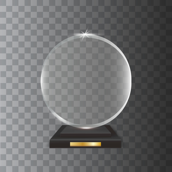 trophy glass circle award acrylic 