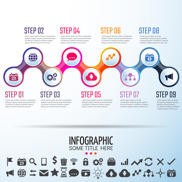 infographic colored circles 