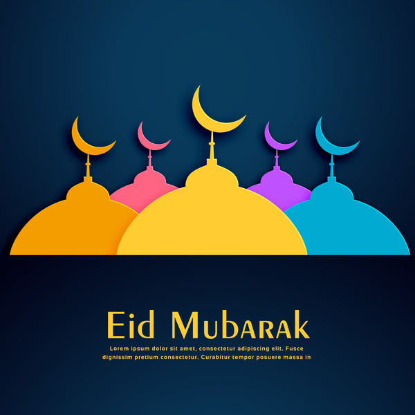 Mubarak Eid colored 