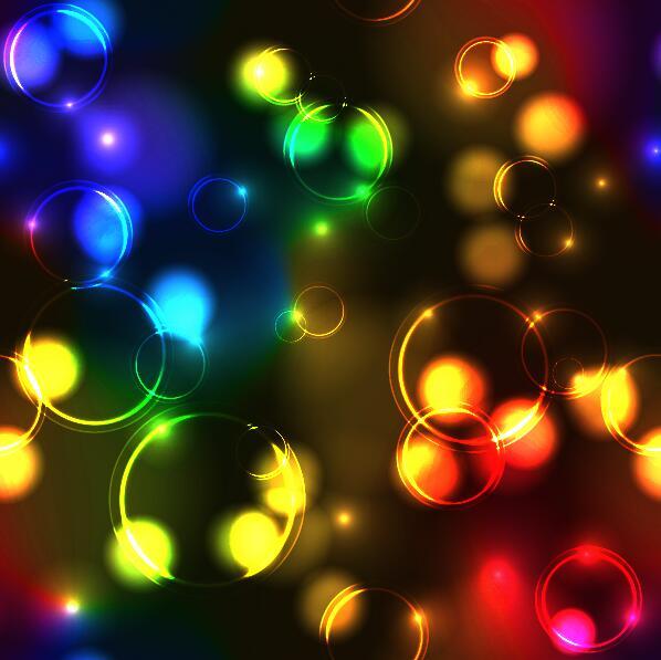 transparent colored bubbles 