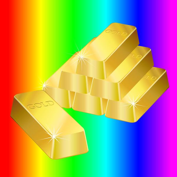 gold colorful bar 
