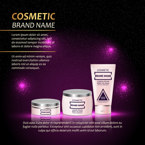 Purples poster cosmetic advertising 